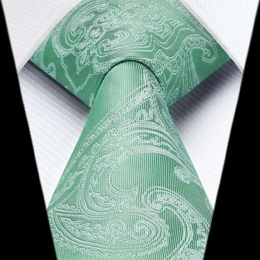 Hisdern Sage Green Paisley Set For Groomsmen