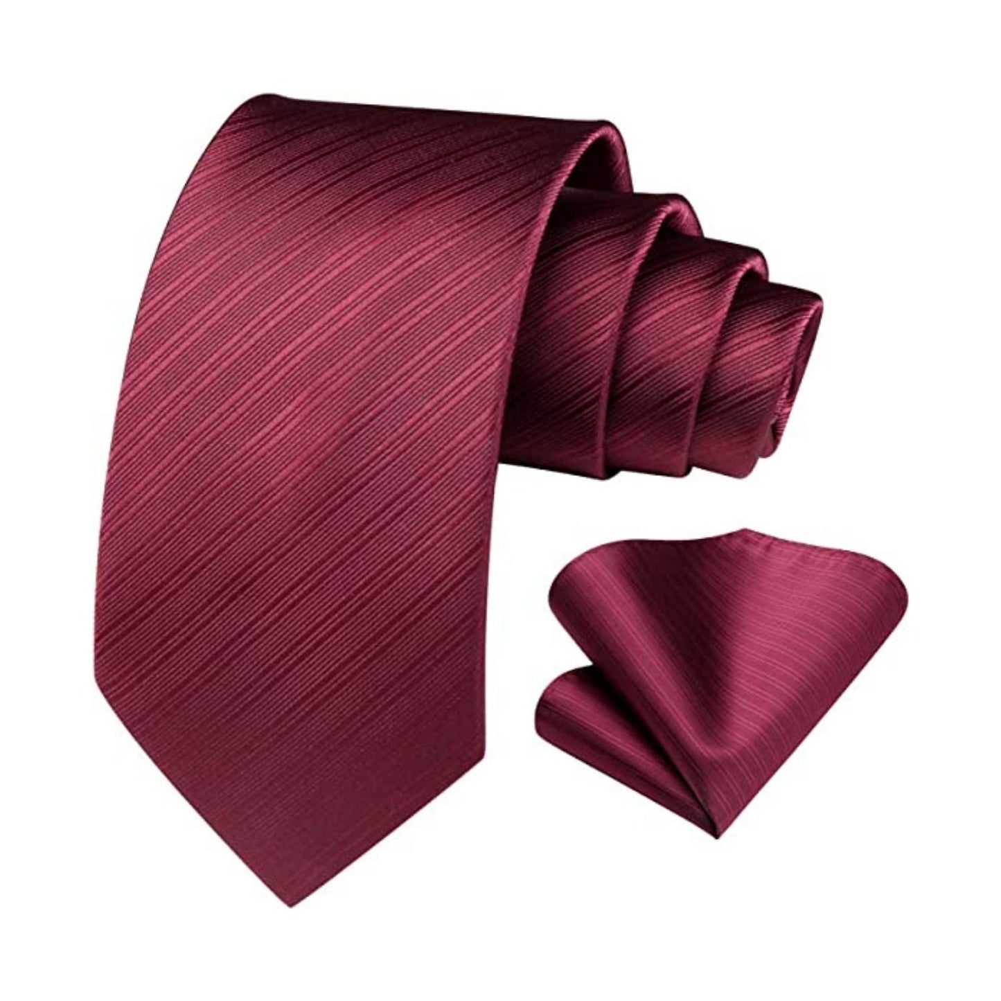 Hisdern Burgundy Striped Wedding Accessories Set