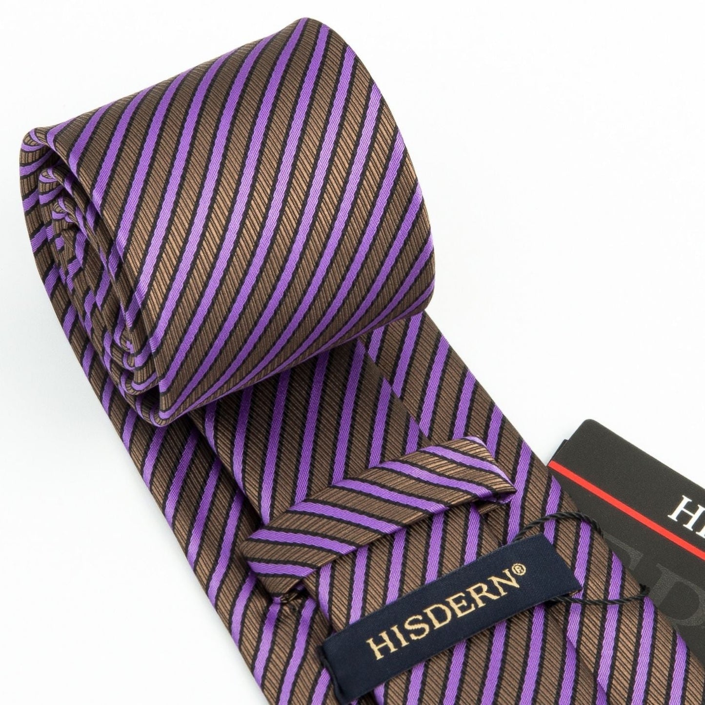 Hisdern Purple Striped Wedding Accessories Set