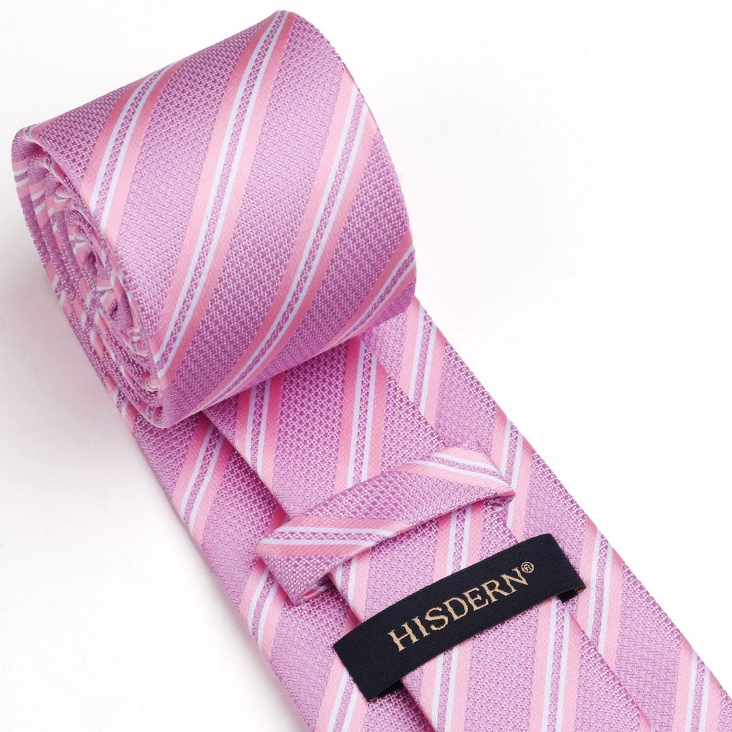 Hisdern Pink Striped Wedding Accessories Set
