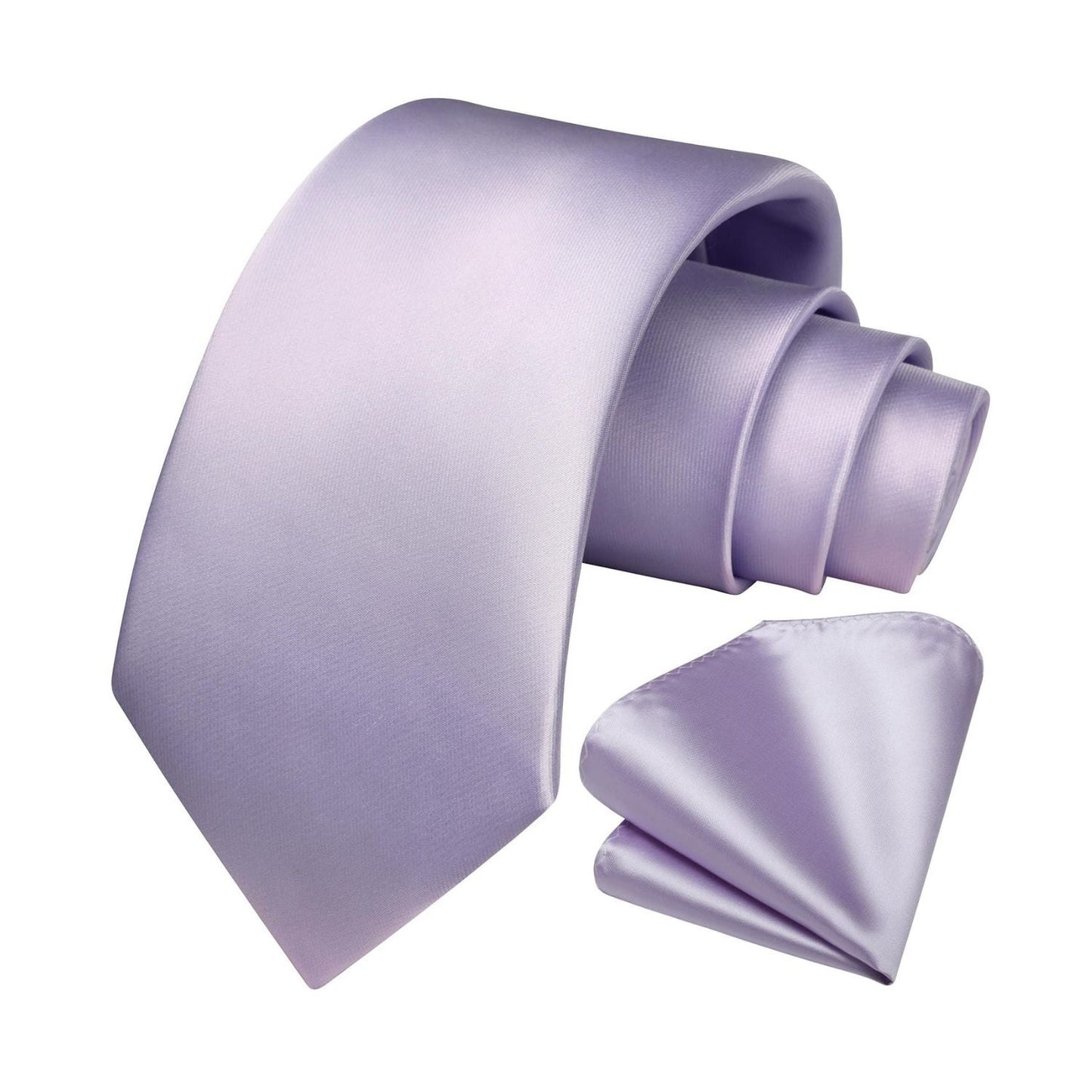Hisdern Hot Pink Solid Men’s Tie Set for Formal & Wedding