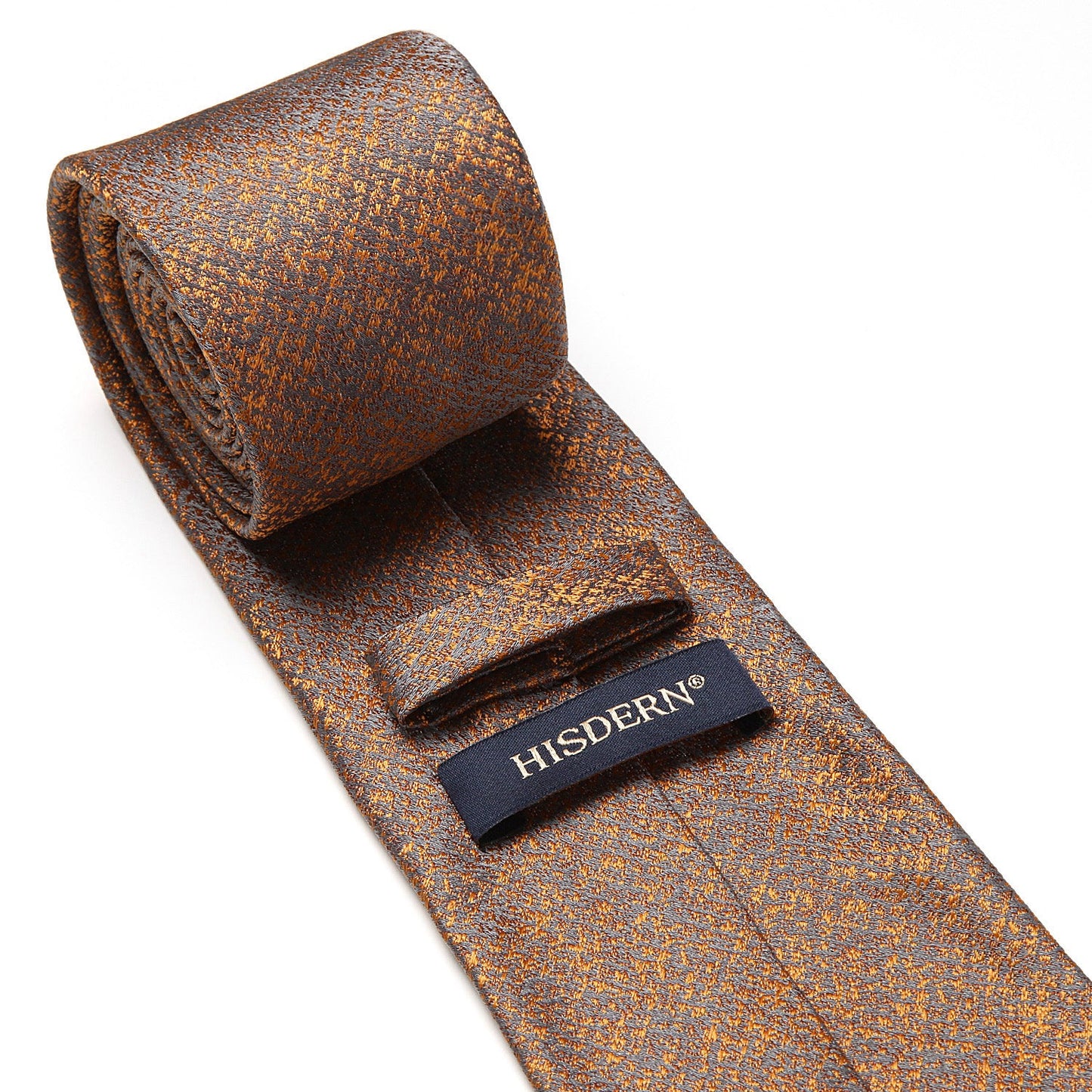 Hisdern Orange Houndstooth Business Tie Set