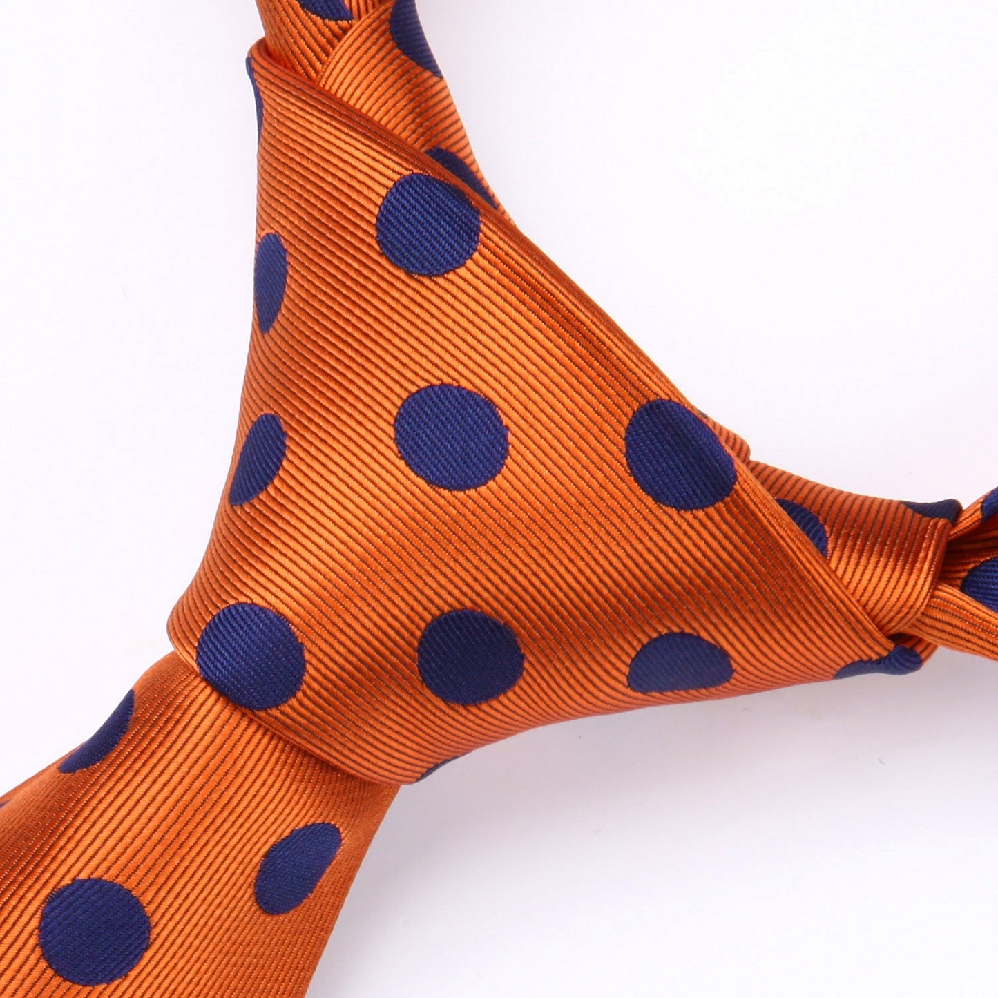 Hisdern Orange Polka Dot Tie Set For Groomsmen