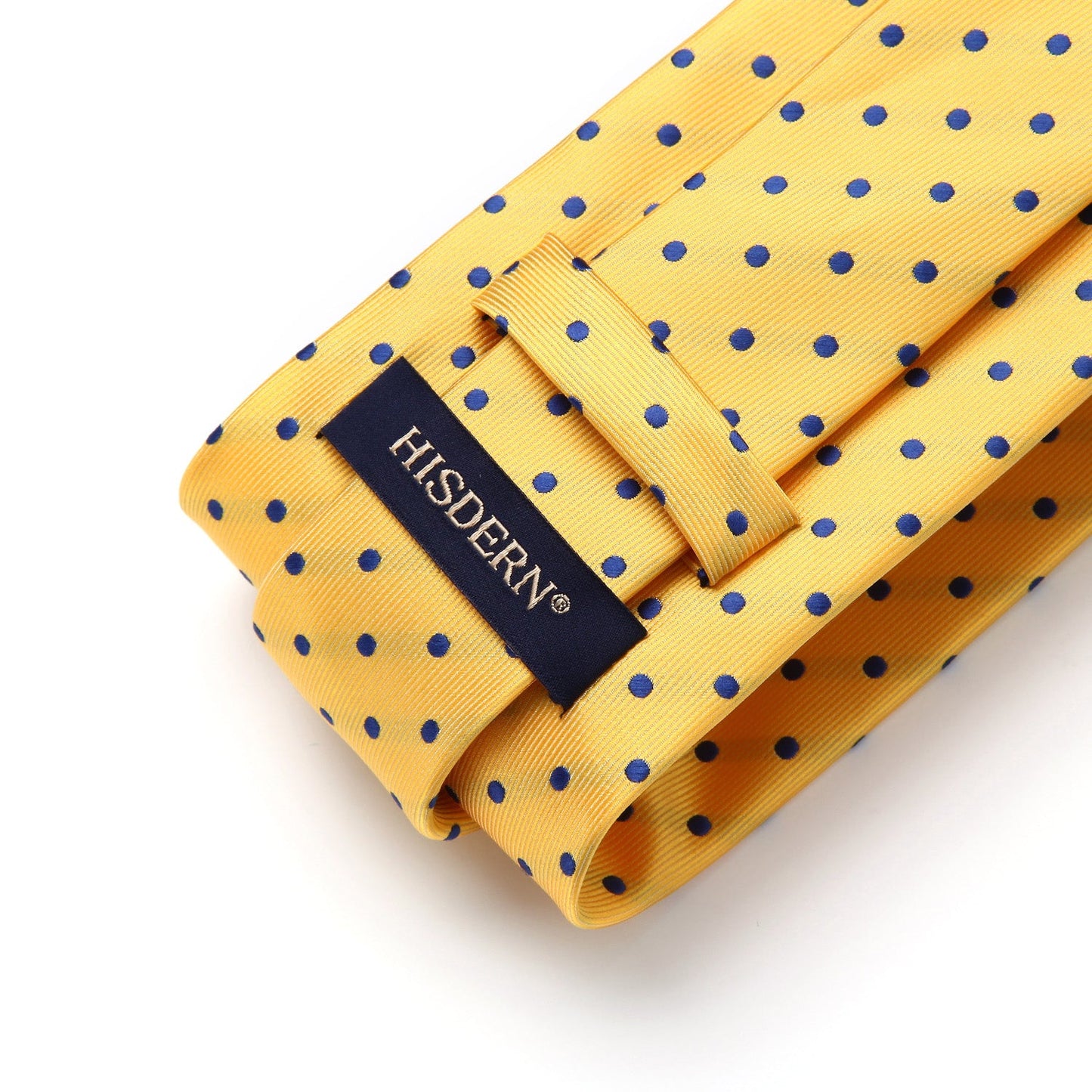 Hisdern Yellow Polka Dot Tie Set For Groomsmen