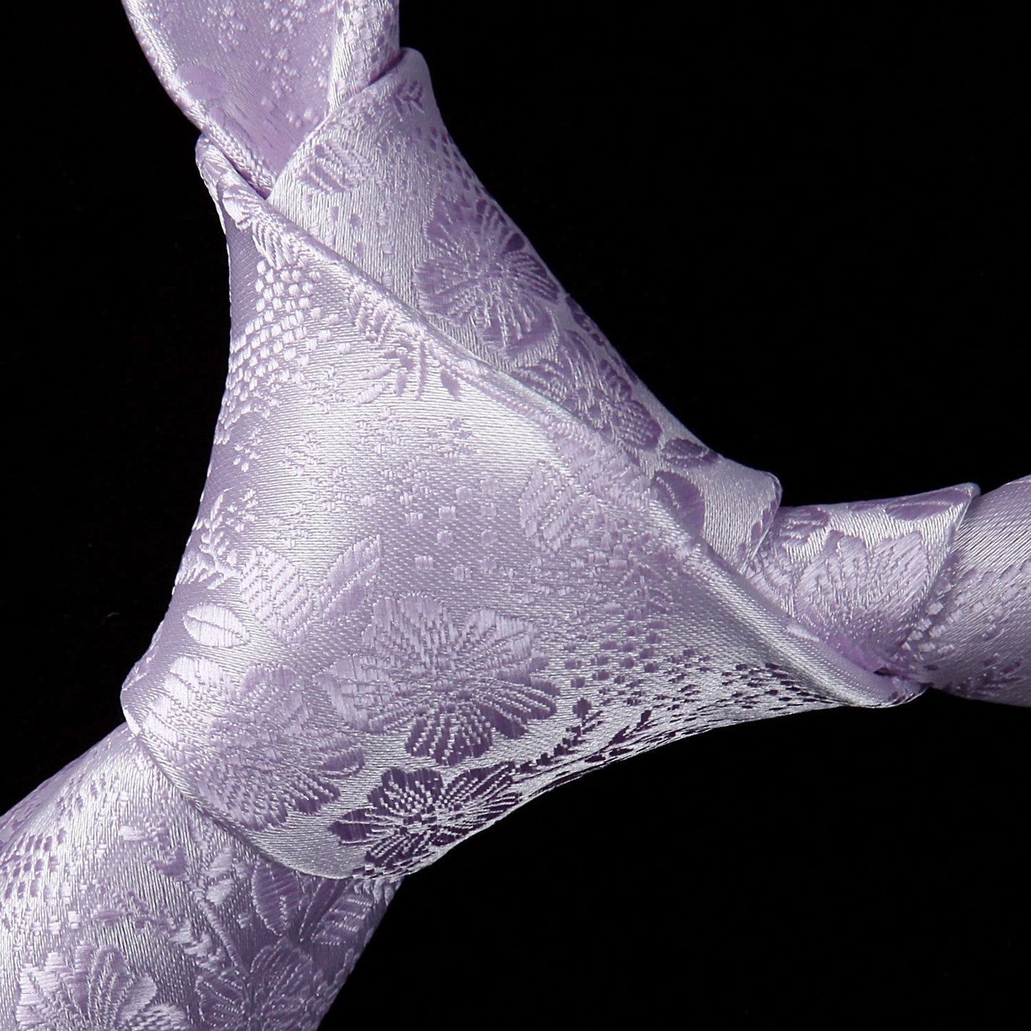 Hisdern Purple Floral Tie Set – Floral Tie & Pocket Square