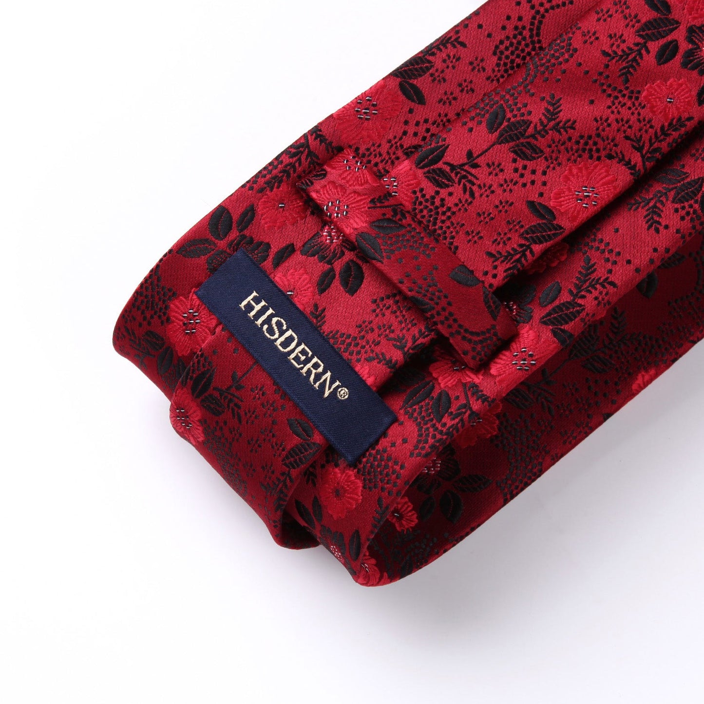 Hisdern Red Floral Wedding Accessories Set
