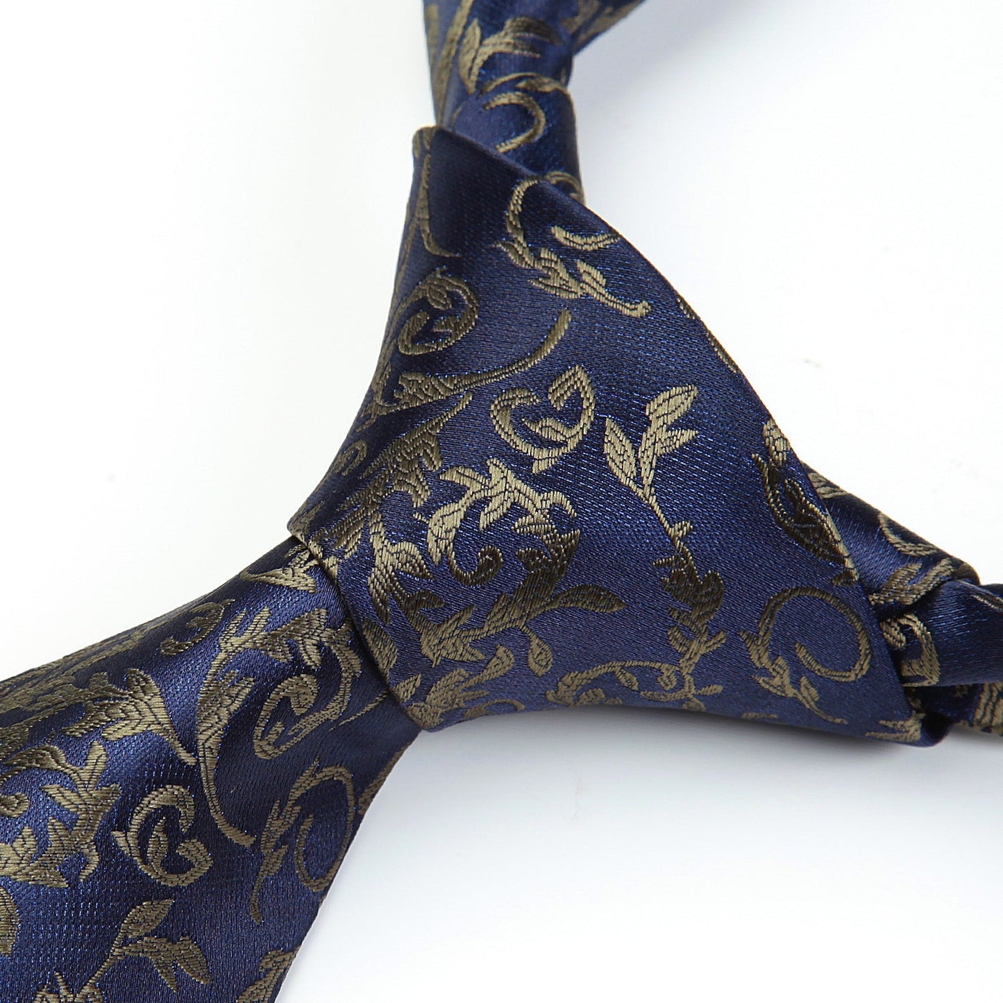 Hisdern Navy Blue Brown Floral Wedding Accessories Set