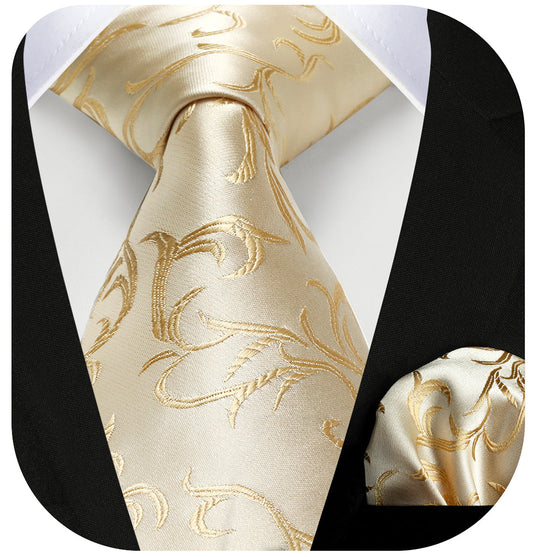 Hisdern Gold Floral Wedding Accessories Set