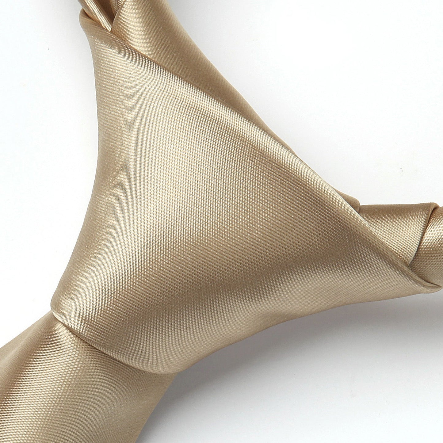 Hisdern Champagne Solid Men’s Tie Set for Formal & Wedding