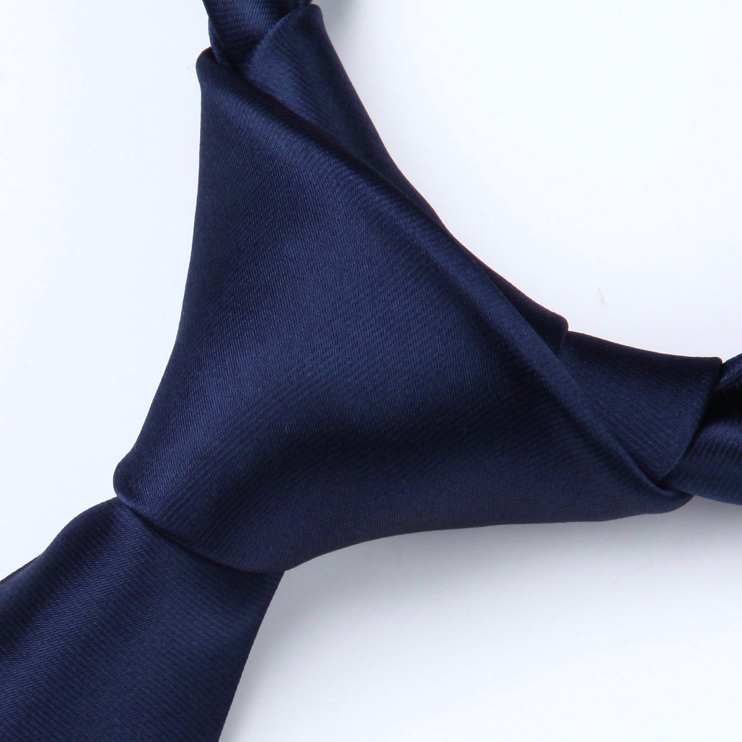 Hisdern Navy Blue Solid Business Tie Set