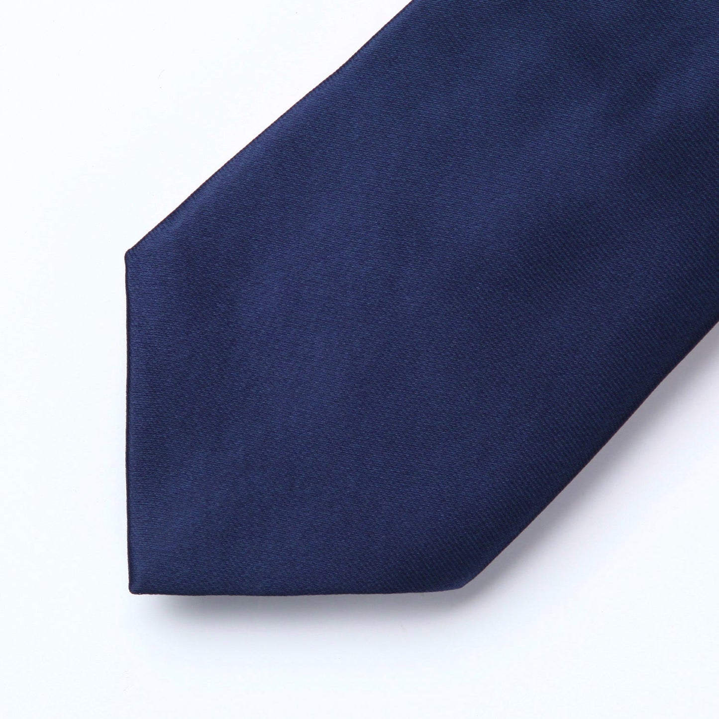 Hisdern Navy Blue Solid Business Tie Set