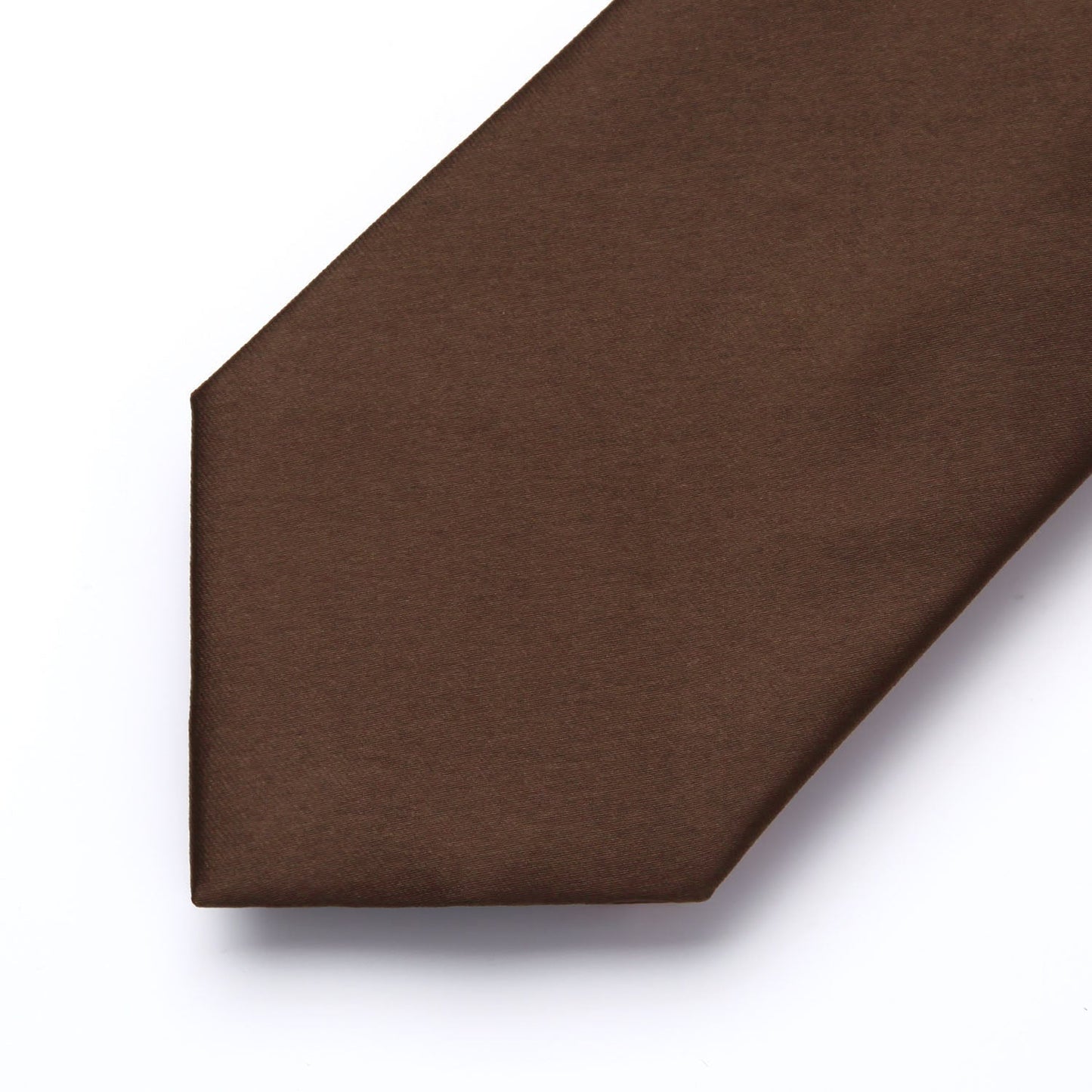 Hisdern Saddle Brown Solid Men’s Tie Set for Formal & Wedding