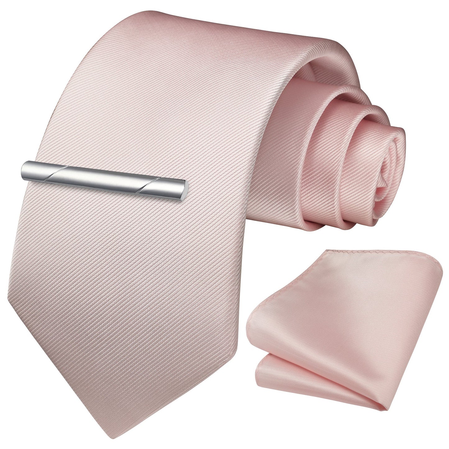 Hisdern Light Pink Solid Wedding Accessories Set With Clip