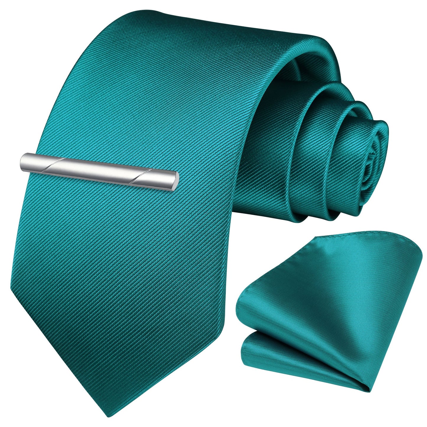 Hisdern Teal Solid Wedding Accessories Set With Clip