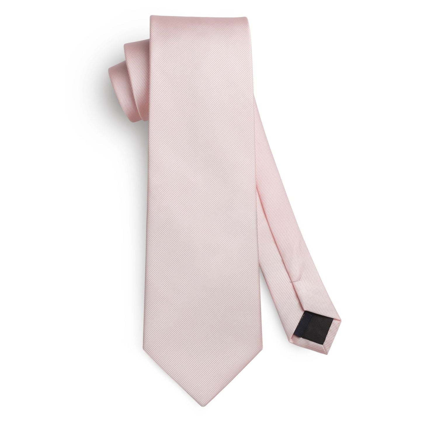 Hisdern Pink Blush Solid Men’s Tie Set for Formal & Wedding