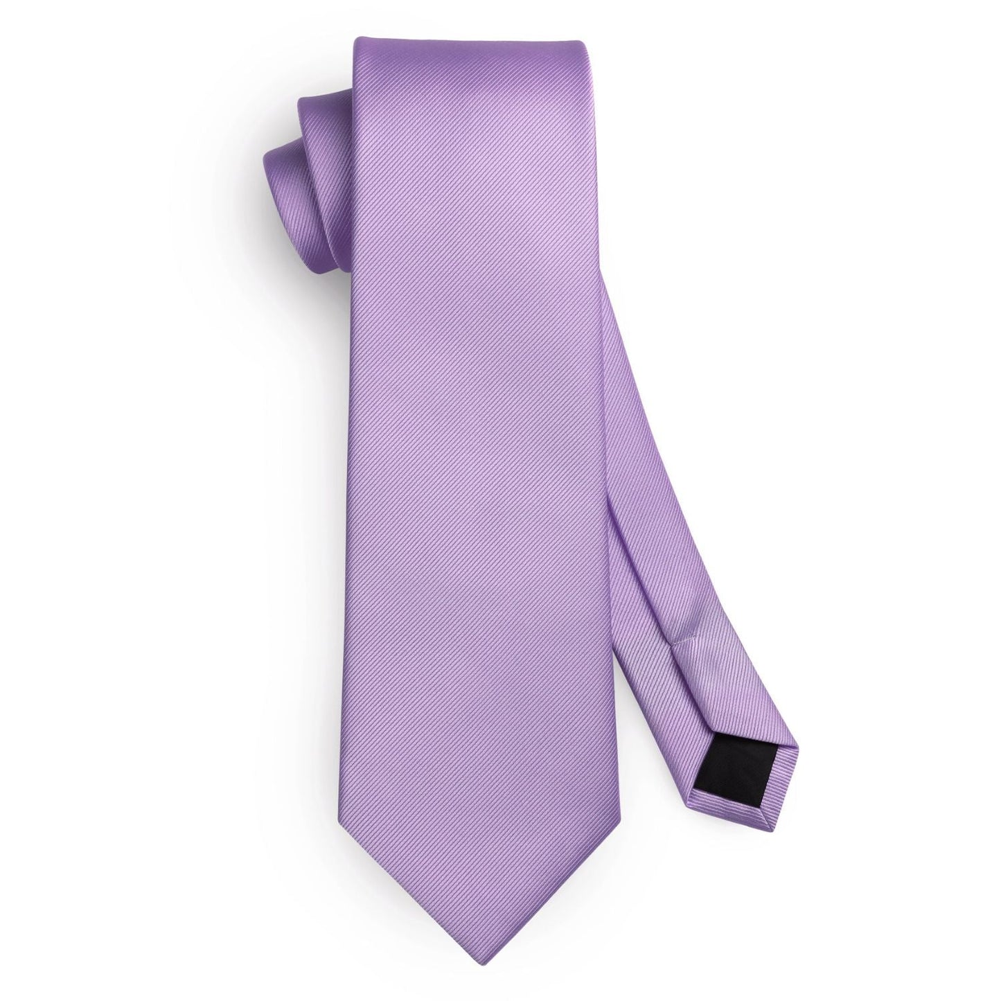 Hisdern Purple lavender Blush Solid Men’s Tie Set for Formal & Wedding