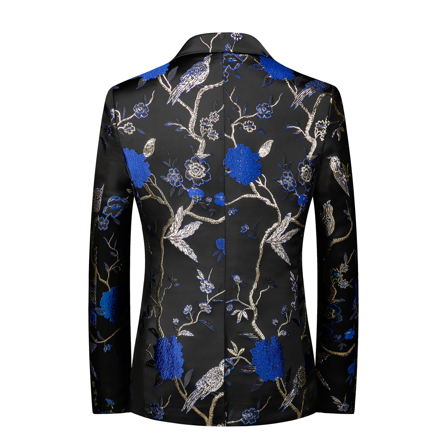 Men's Embroidered 2 Piece Suit Blue Color