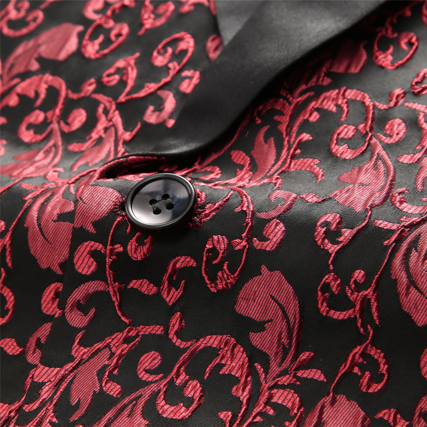 Burgundy Paisley Tuxedo Suit - 2 Piece
