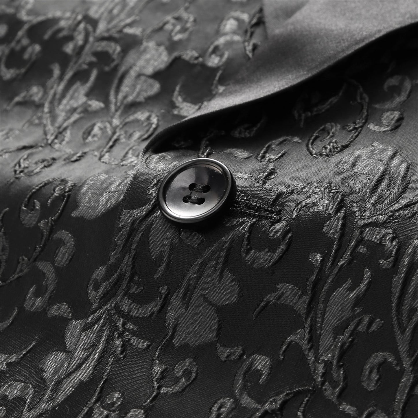 Black Paisley Tuxedo Suit - 2 Piece