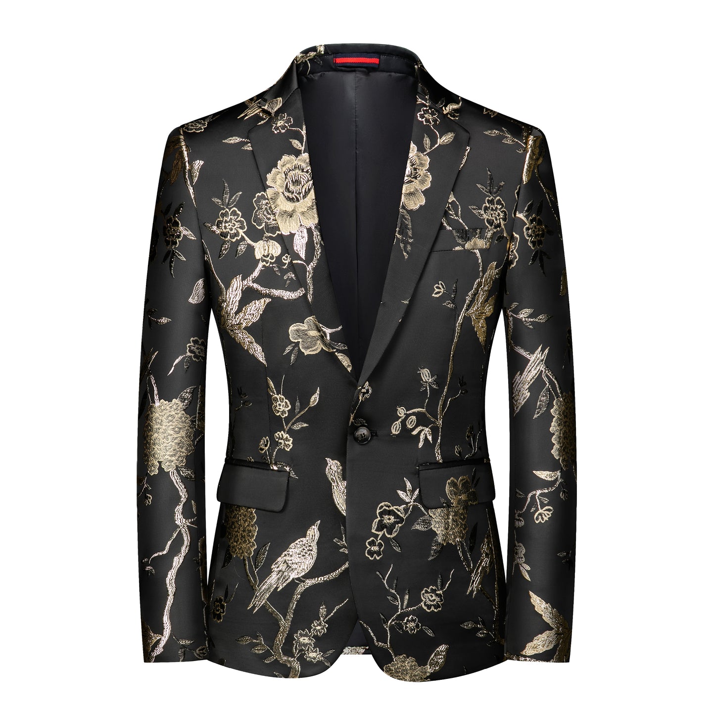 Men's Embroidered 2 Piece Suit Gold Color