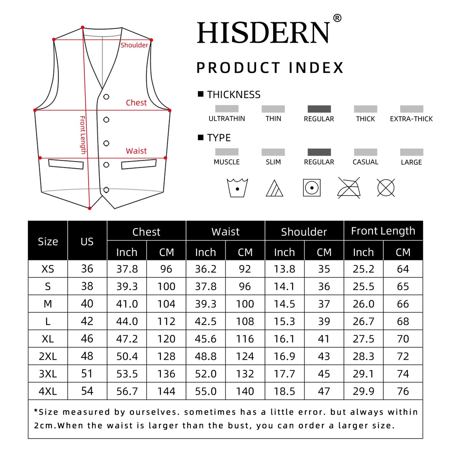 Hisdern Men's Dark Black Plaid Wedding Vest For Skinny Guys