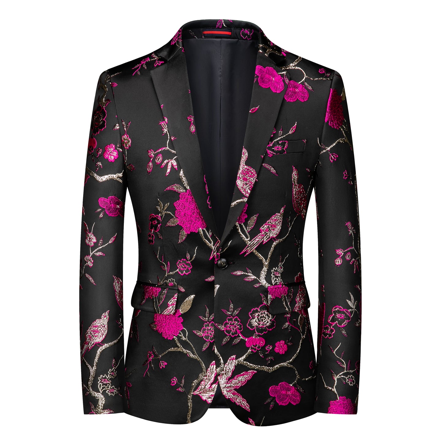 Men's Embroidered 2 Piece Suit Pink Color