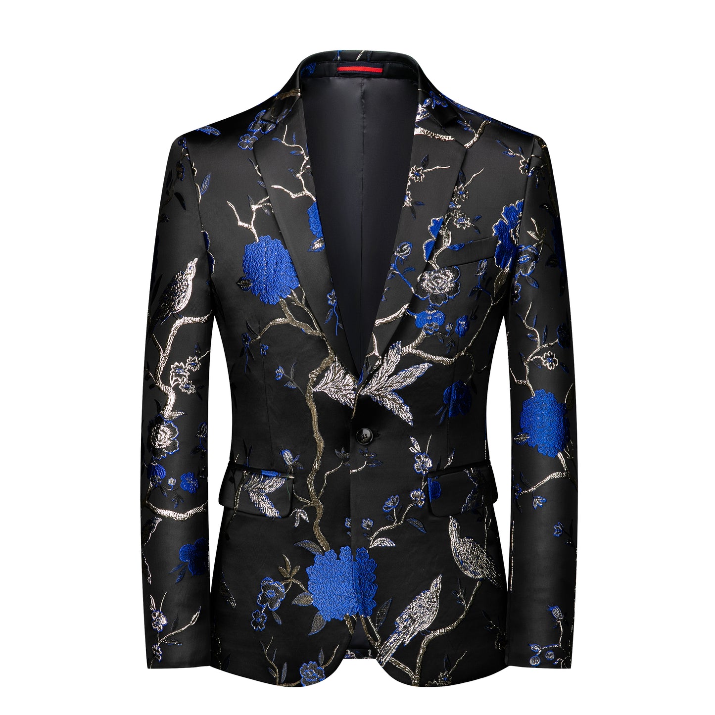 Men's Embroidered 2 Piece Suit Blue Color