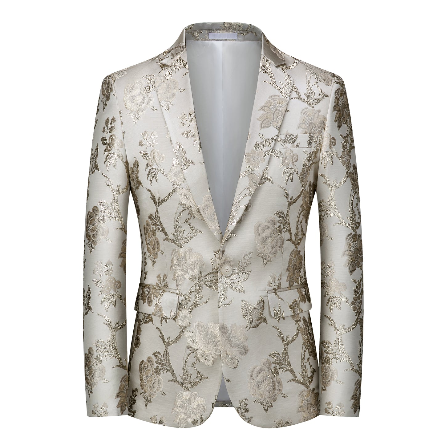 Men's Embroidered 2 Piece Suit White Color